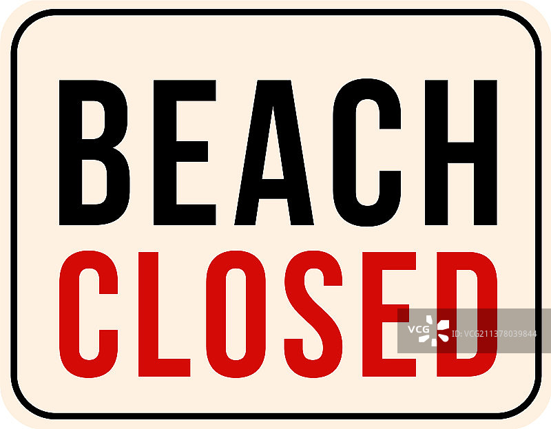 海滩封闭招牌设计图片素材