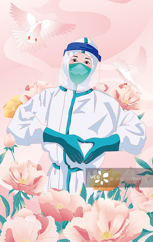 国际护士节为医疗行业护士加油矢量海报图片素材