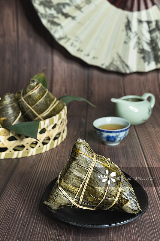 端午节，粽子，传统美食，竹叶粽子，端午创意图图片素材