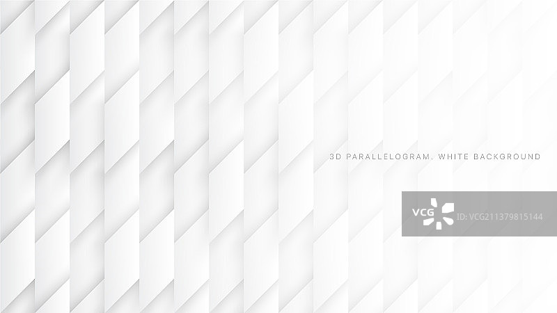 平行四边形块概念技术3d白色图片素材