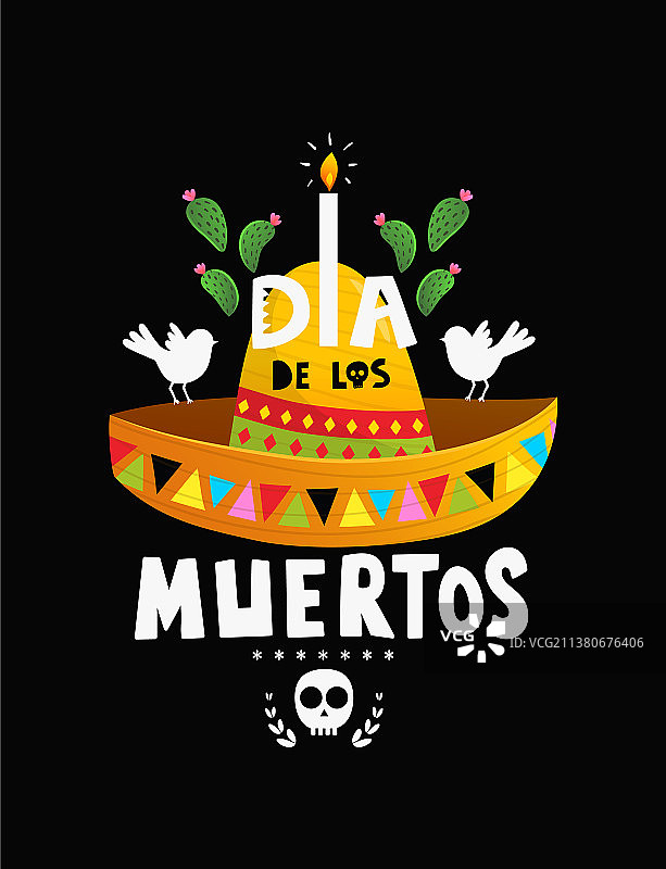 墨西哥死亡日海报设计图片素材