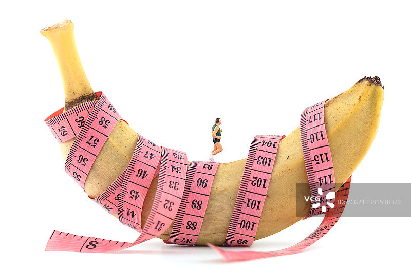微缩创意短跑减肥健身素食图片素材
