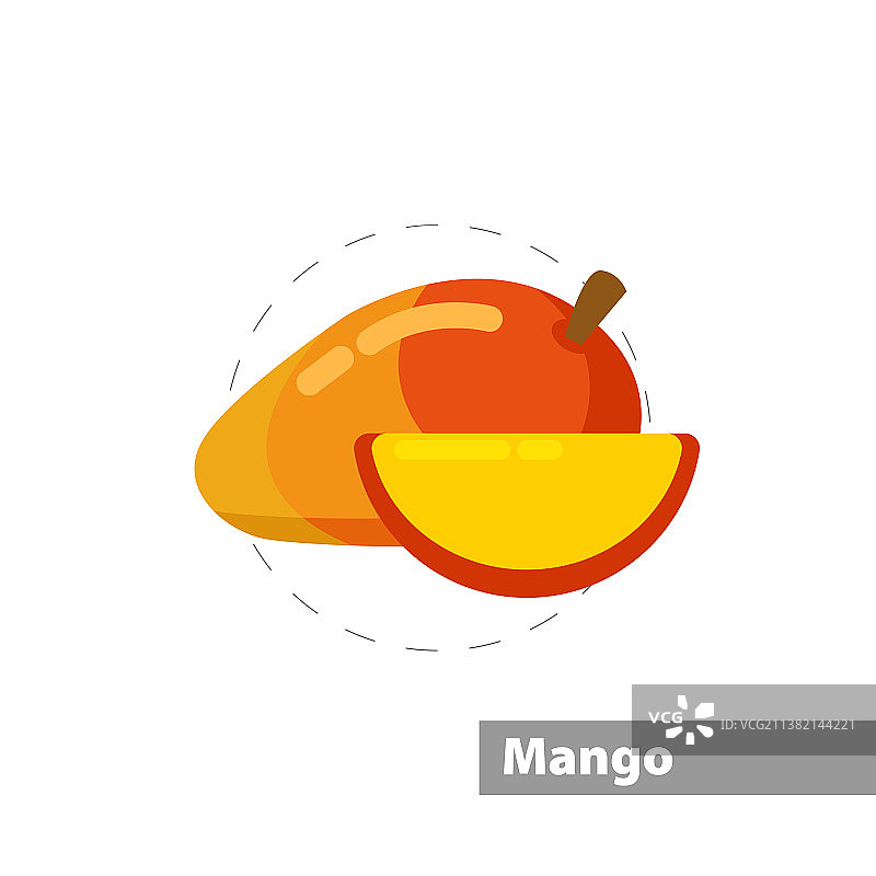 芒果剪贴画芒果孤立的平面图标图片素材