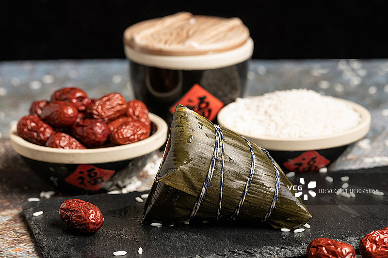 中国传统美食-粽子图片素材
