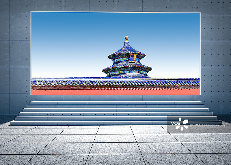 北京天坛祈年殿建筑空间图片素材