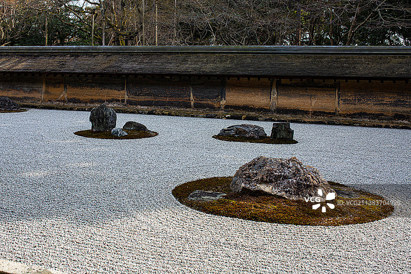 京都·龙安寺·矿石寺院图片素材