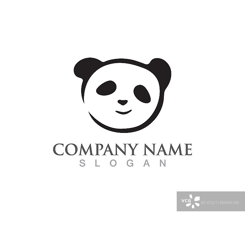 熊猫头像标志和象征形象图片素材