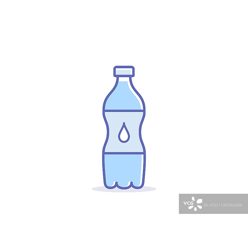 水瓶图标孤立简单的平面设计图片素材