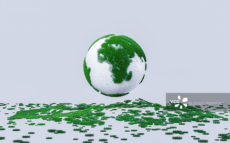绿色星球低碳环保,立体地球模型图片素材