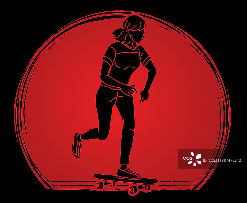 极限运动滑板玩家的动作图片素材
