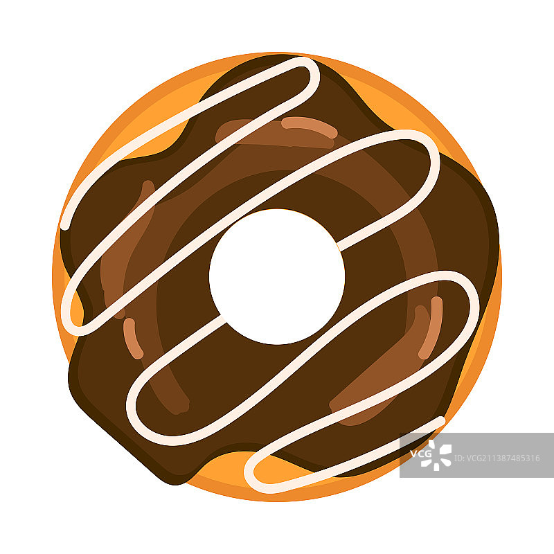 现实的圆形甜甜圈在白色背景图片素材