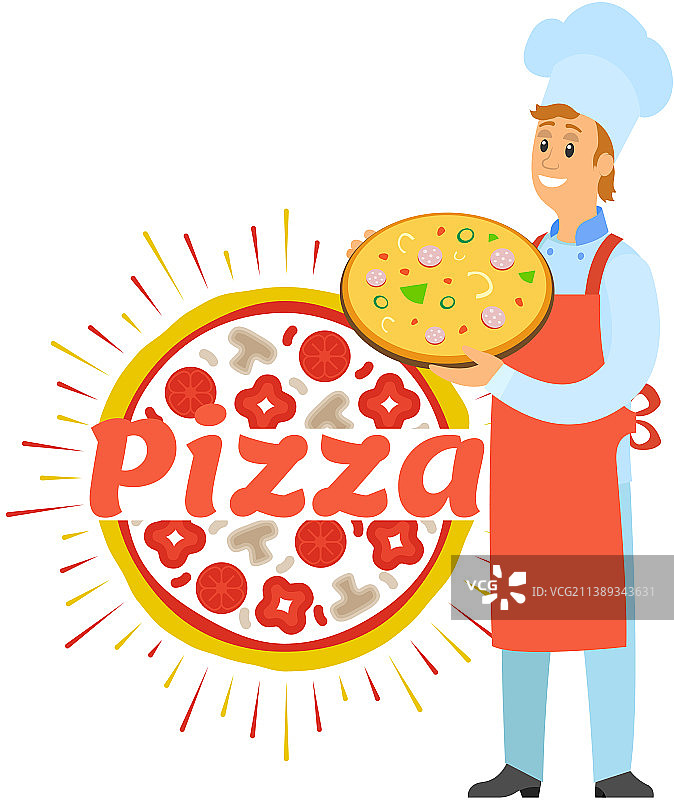 为餐厅设计披萨标志pizzaiolo图片素材