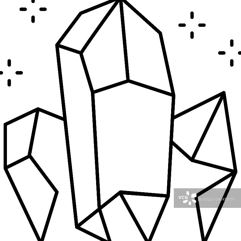 水晶星相线图标图片素材