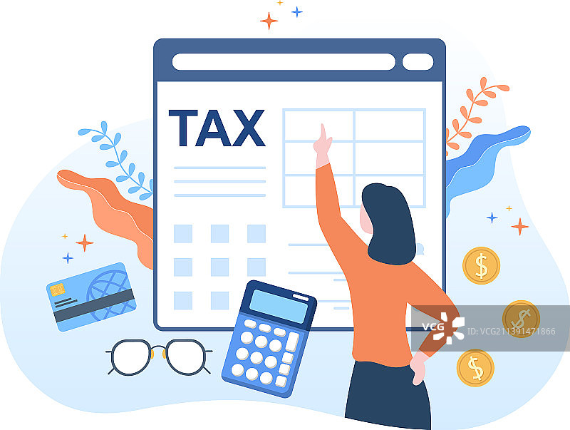 税单州政府用税单征税图片素材