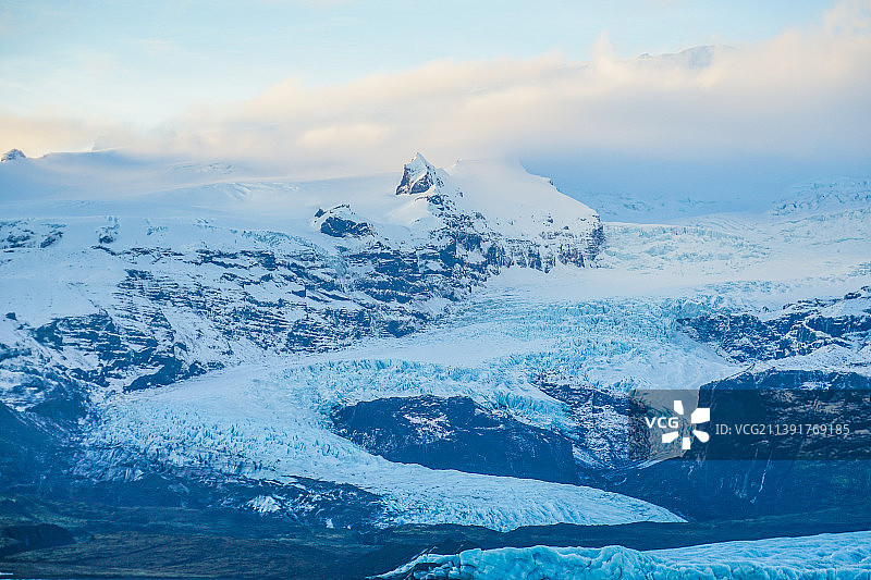 冰岛Fjallsrln湖雪山图片素材