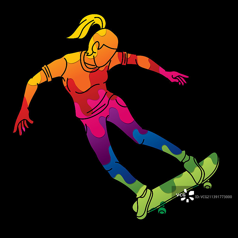 玩滑板的极限运动图片素材