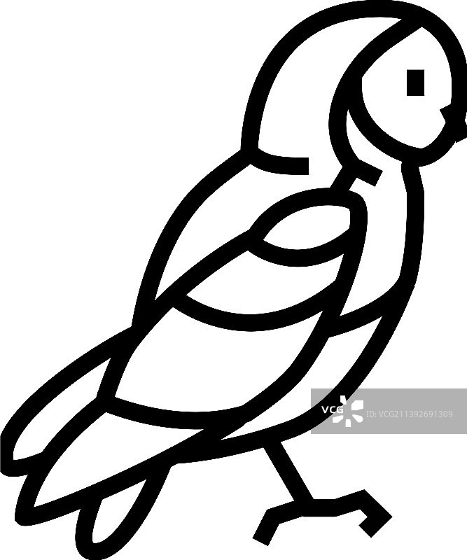 猫头鹰鸟线图标图片素材