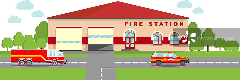 消防站应急概念全景图片素材