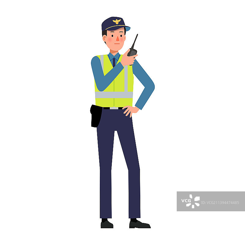 工作特征向量插图-警察图片素材