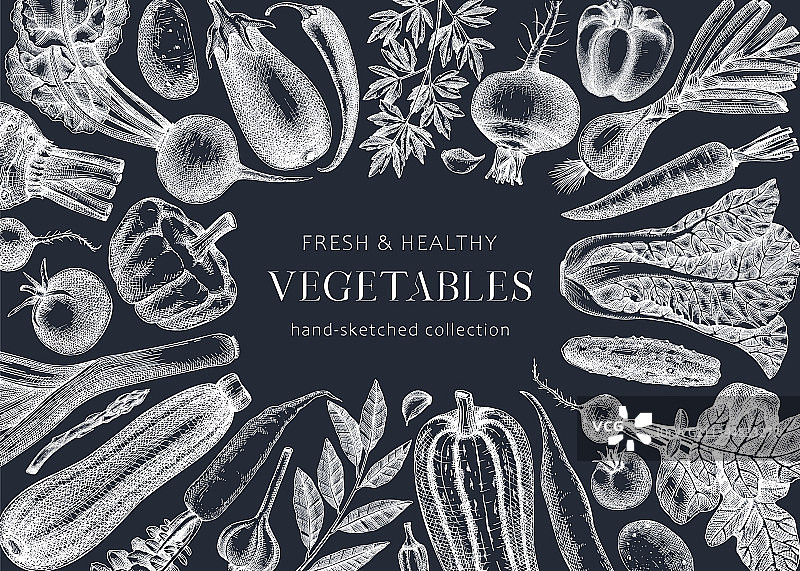 手绘蔬菜手绘健康图片素材