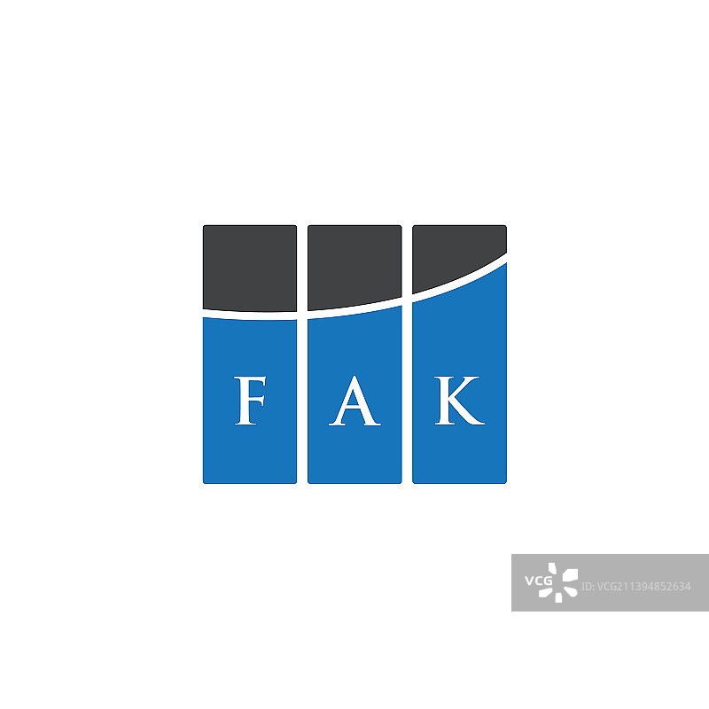 logo设计:白底Fak字母图片素材