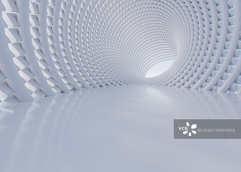 3D白色曲面建筑图片素材