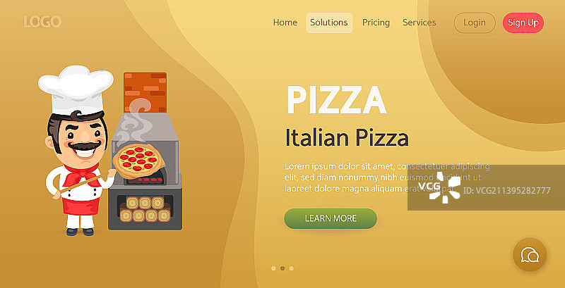 披萨的网站模板图片素材