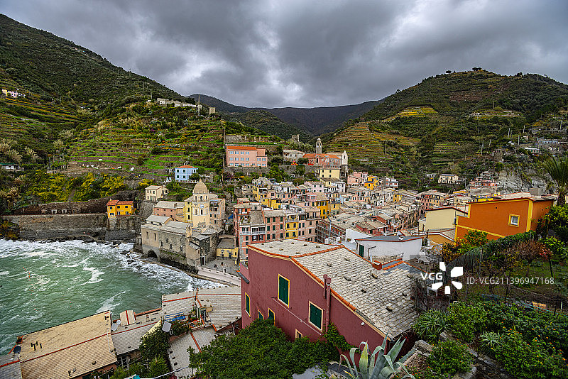 意大利西海岸五渔村Vernazza图片素材