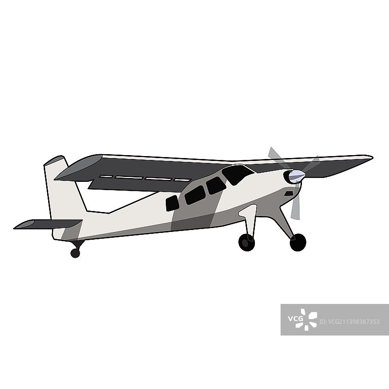 采用螺旋桨航空设计的小型飞机图片素材