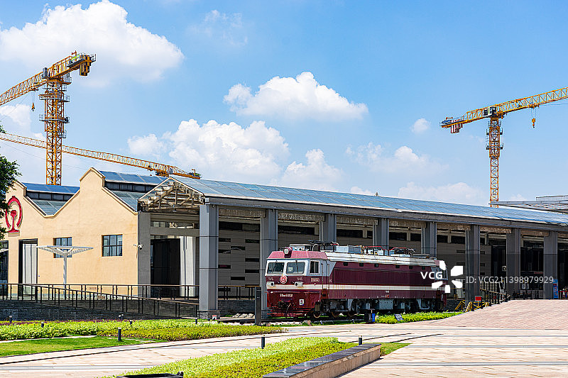 广州铁路博物馆火车头和机车图片素材