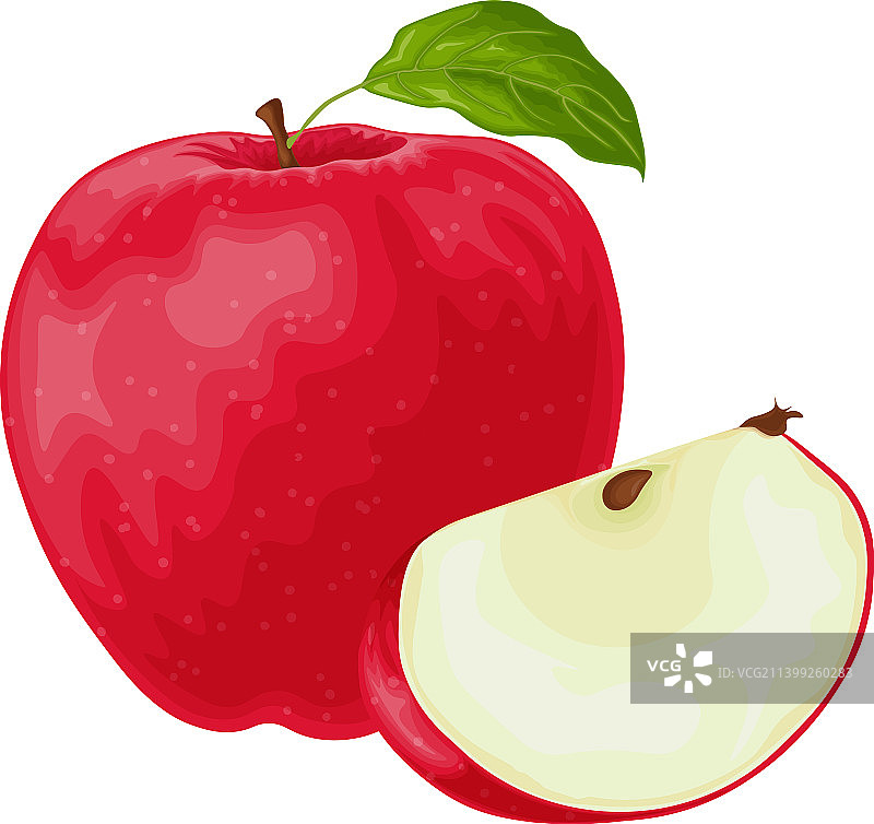 苹果，红色的成熟的苹果，苹果是红色的图片素材