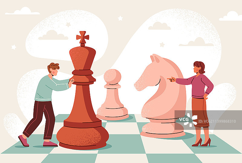 国际象棋的商业战略图片素材