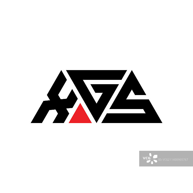 XGS三角形字母logo设计带有三角形图片素材