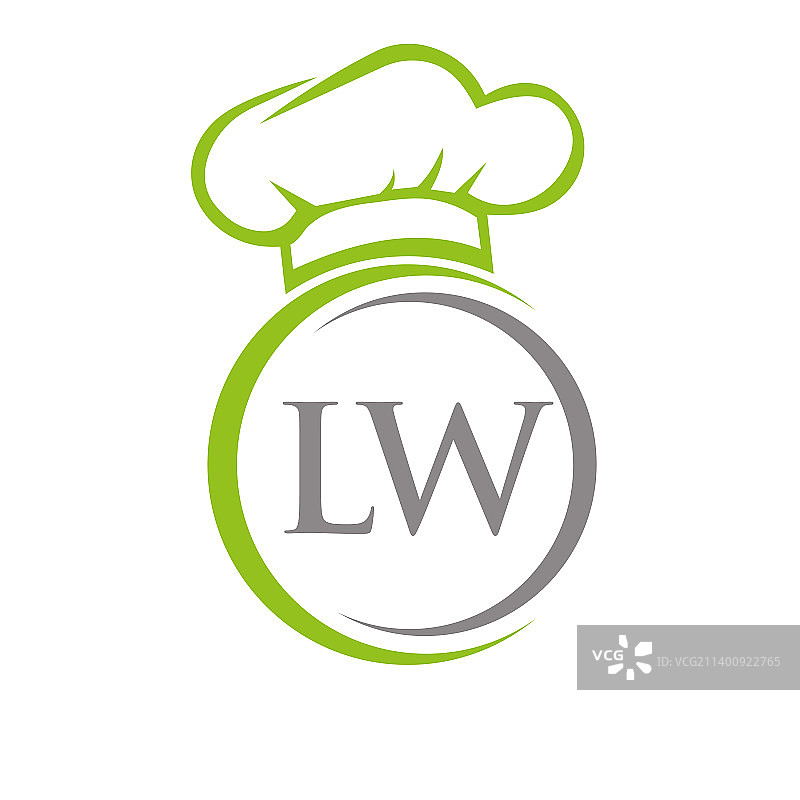 首字母lw餐厅标志模板图片素材