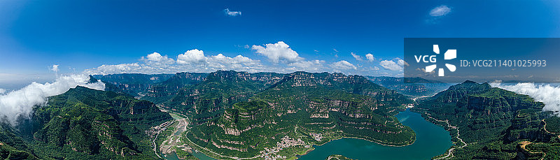 航拍河安阳林州太行山大峡谷图片素材
