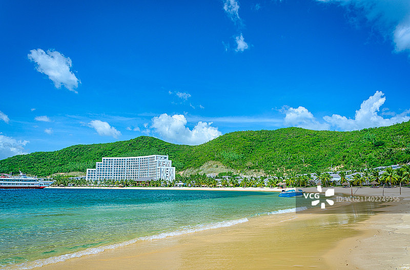 越南芽庄珍珠岛海边沙滩自然风光图片素材