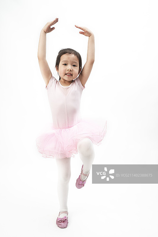 小女孩跳芭蕾舞图片素材