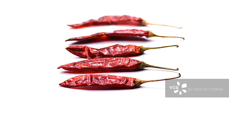 红色辣椒孤立在白色背景，印度图片素材