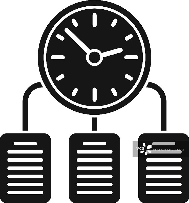时间管理图标简单的商务时钟图片素材