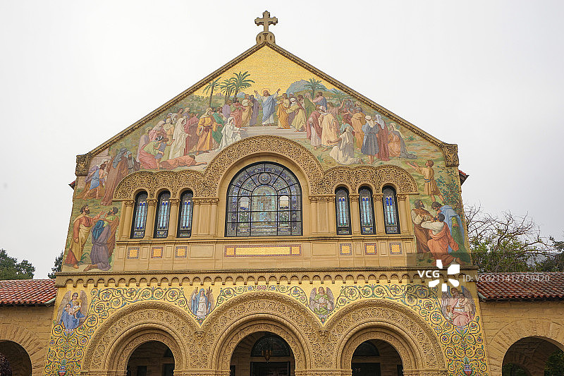 （Stanford）斯坦福大学教堂和壁画图片素材