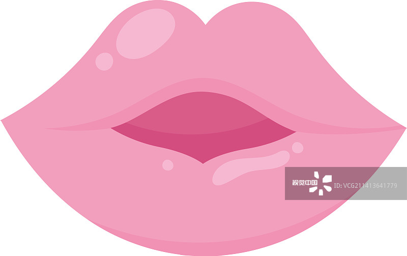 女性粉色嘴唇图片素材