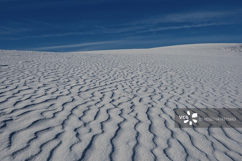 沙漠的风景对天空，奥特罗县，美国新墨西哥州，美国图片素材