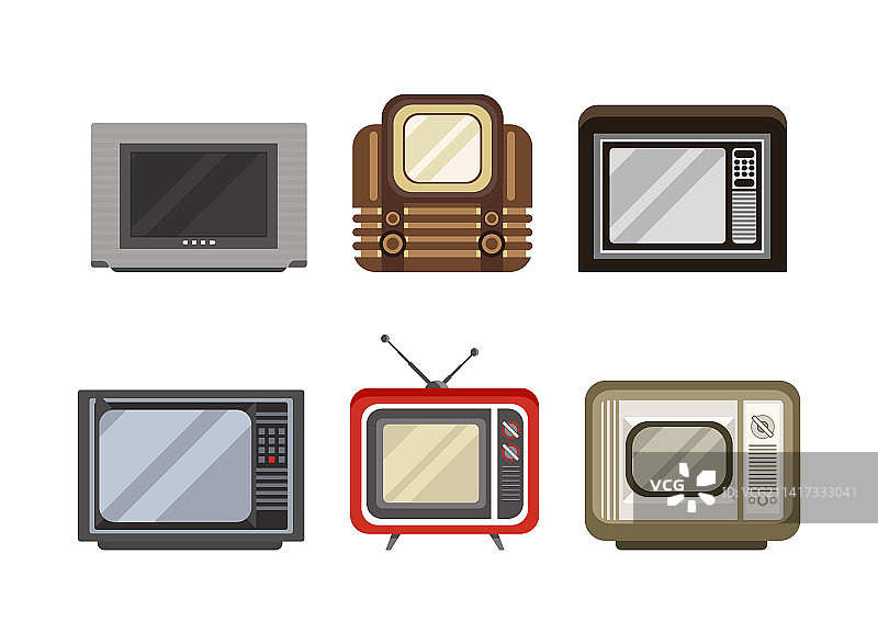 复古过时的电视或电视传输图片素材