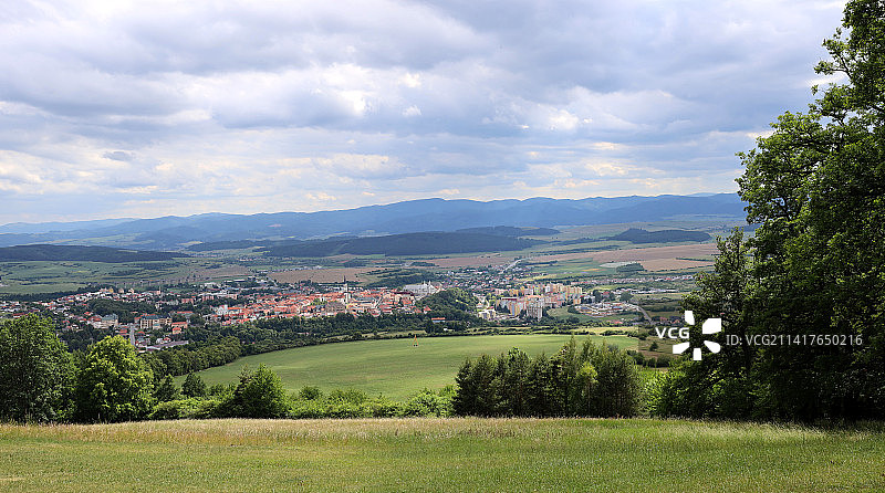 斯洛伐克的中世纪小镇Levoca全景图片素材