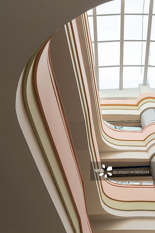 3D未来抽象拱门空间背景 现代建筑空间图片素材