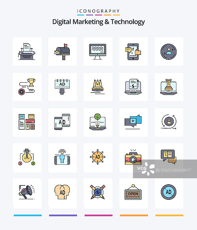 创意数字营销和技术25行图片素材