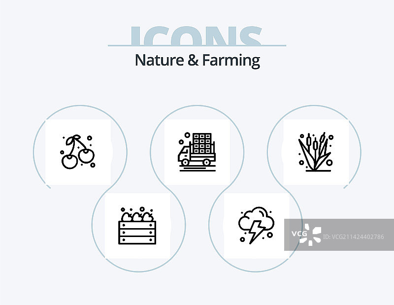 自然和农业线图标包5图标设计图片素材