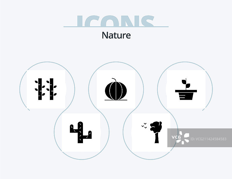 自然字形图标包5图标设计植物叶子图片素材
