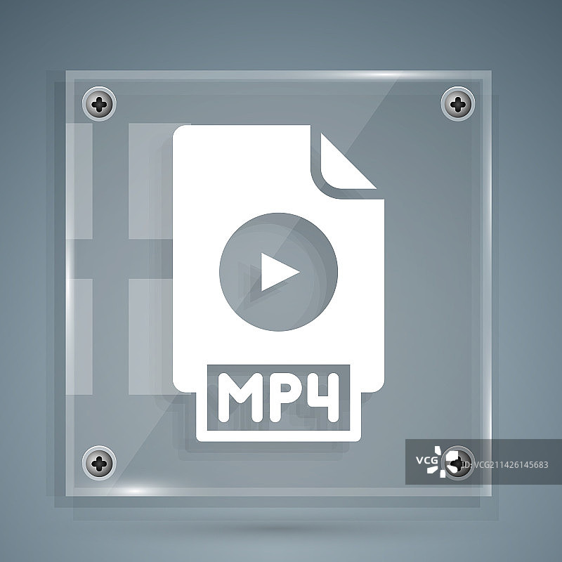 白色mp4文件文件下载mp4按钮图标图片素材