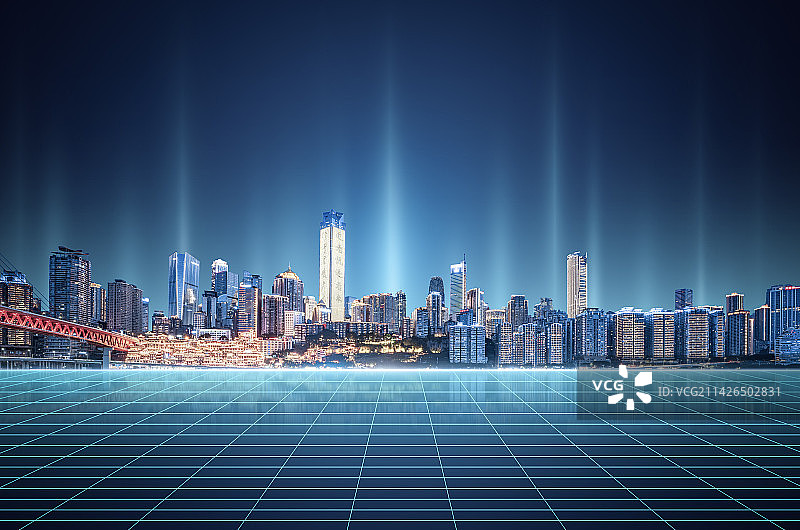 重庆科技城市建筑平台图片素材